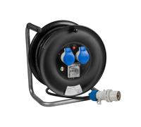 FANTON 14627 Avvolgicavo Industriale 2 prese CEE 220V + 1 presa Bipasso/Schuko IP44-30 m