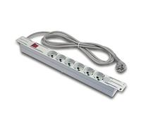 MULTIPRESA ALIMENTAZIONE PER RACK 19" IN PLASTICA CON 6 PRESE UNIVERSALI TRIPOLA