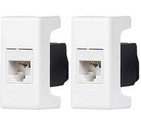 Fanton 23700-37 Presa dati RJ45 UTP 180° cat.5e crimpaggio senza utensile con adattatore per placche e supporti GEWISS SYSTEM (Confezione da 2)
