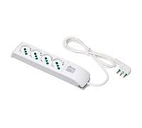 Multipresa scarpetta Fanton con 4 prese bipolari schuko Bianca 410100