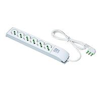Multipresa 6 Posti Italiana Bipasso / Schuko Bianco