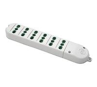 Fanton 41042 Multipresa Bipasso senza Cavo 6 Prese Bipasso Italiane 2P+T 16A, bianca
