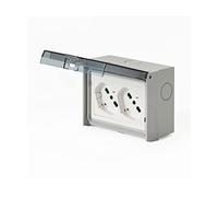 Fme Multipresa Universale IP55 con Doppia Presa Bipasso Italiana Schuko con Scat