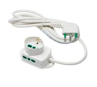 FANTON 42107 prolunghe e multiple 3 m 2 presa(e) AC Verde, Bianco Fanton
