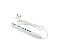 FANTON 47404 Multipresa SLIM 4 prese bipasso con spina grande CLOCK e 1,5 metri di cavo, utile per posti stretti, dietro a mobili e comodini