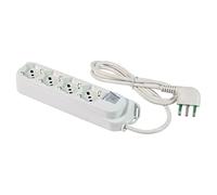 FANTON 47420 Multipresa 4OMEGA 4 prese bipasso/schuko 2P+T 16A ciabatta cavo 1,5 m. spina a squadra grande 2P+T 16A + interruttore bipolare luminoso