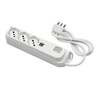FANTON 47450 Multipresa 3 posti + USB OMEGA 3 prese bipasso/schuko 2P+T 16A e 2