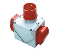 Fanton 73111 Adattatore Da Spina Cee 400V A 2 Prese Cee 400V Ip44