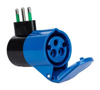 FANTON 78000-E Adattatore industriale, spina italiana 2P+T 16A, presa 2P+T 16A 2