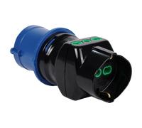 FANTON 78090-E Adattatore industriale, spina 2P+T 16A V 6h IP44, 2 prese