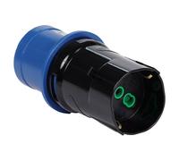 FANTON 78100-E Adattatore industriale blu da spina CEE a presa schuko/bipasso universale, spina 2P+T 16A 220V IP44, per cantiere e campeggio