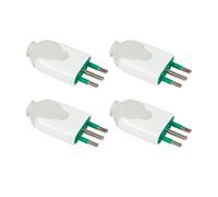 FANTON 80010-B4 set 4 pz spina volante italiana piccola 10A 2P+T mod.BICO' perni in ottone smontabile