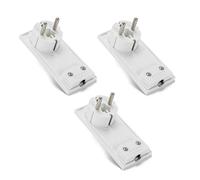 FANTON 80065-B3 3 pz Spine schuko ultrapiatta salvaspazio orientabile 2P+T 16A mod. CLOCK colore bianco