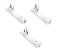 FANTON 80067-B3 Set di 3 pz Spina salvaspazio ultrapiatta italiana piccola 2P+T 10A mod. CLOCK Bianca