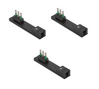 FANTON 80068-B3 Set di 3 pz Spina salvaspazio ultrapiatta italiana piccola 2P+T 10A mod. CLOCK Nera