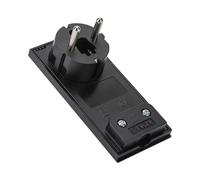 Fme Spina Schuko 16A 2P+T Salvaspazio Super Sottile Smontabile Angolata Nero