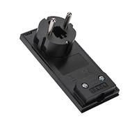 Fanton 80153 - Presa Schuko extra piatta con testa girevole, spina angolare 2P+E 16A Clock - Angolo Schuko per cavi fino a 3 x 1,5 mm², colore: Nero