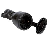 Fanton S.P.A. 81032 Presa DE+Coperchio in Gomma IP44, Nero