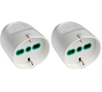 FANTON 81050 Presa bipasso italo/tedesca 2P+T 16A smontabile (Confezione da 2)