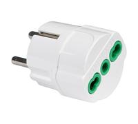 FANTON 81090 adattatore schuko da spina schuko 2P+T 16A a presa bipasso 1 pezzo