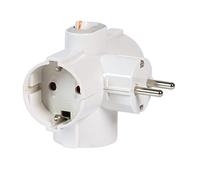 Adattatore triplo Fanton spina schuko + 3 presa schuko bianco 82260