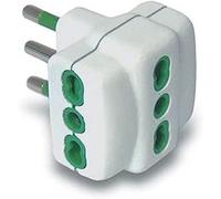 Fanton 82630-E Adattatore triplo spina italiana 2P+T 16A 3 prese bipasso