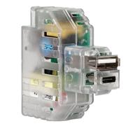 Alimentatore USB da incasso Keystone IT Fanton con 2 USB A+C 2,4A 82893