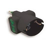 FANTON 87191 adattatore per presa di corrente Tipo L (IT) + Tipo F Nero Fanton