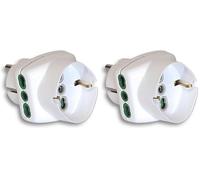 FANTON 87230 - Adattatore triplo VERTICAL SYSTEM spina schuko 2P+T 16A 2 prese bipasso italiane 2P+T 16A 1 presa bipasso schuko 2P+T 16A (Confezione da 2)