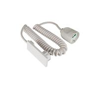 FANTON 90042 Prolunga salvaspazio estensibile 3m, spina schuko CLOCK, presa bipasso schuko, colore bianco