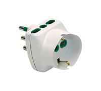 Fanton Adattatore 2 prese 2P+T 10/16A (bipasso italiano); 1 presa 2P+T 10/16A
