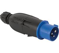 FANTON 73020-E Adattatore industriale OPTIMUS da spina 2P+T a 1 presa CEE 2P+T 16A 220V nero