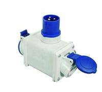 FANTON ADATTATORE INDUSTRIALE 220V SPINA CEE 309 IP44 E 2 PRESE 2P+T FER 88763