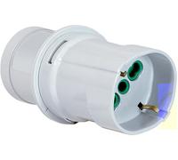 Adattatore Fanton industriale con presa bipasso schuko e spina CEE 73100