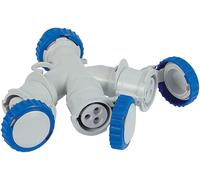 Adattatore industriale spina 2P+T 16A 200-250V 6h IP67 3 prese 2P+T 16A 73120
