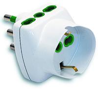 Fanton Adattatore Triplo In Blister 2P+T Spina 16A Fanton Materiale elettrico e