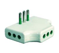 FANTON ADATTATORE TRIPLO PIATTO 82250 . Spina: 2P + T 10A
