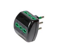 FANTON Adattatore triplo Vertical System, spina grande 16A, nero