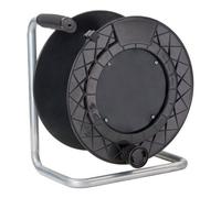 Fanton Avvolgicavo elettrico senza cavo e prese GOLIA Nero 10229UG