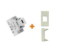 Fanton caricatore 1 USB-C 3A Ricarica rapida 18W da incasso Legrand Mosaic bianc