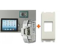 Fanton caricatore presa USB A 5V 2,1A compatibile Vimar Plana bianco - 82890-VB