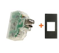 Fanton caricatore USB C compatibile Bticino Axolute grigio scuro - 82893-AG