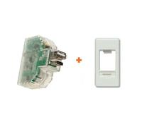 Fanton caricatore USB A+C incasso compatibile Gewiss System bianca - 82893-SB