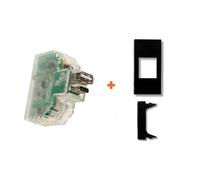 Fanton caricatore USB A+C incasso compatibile Legrand Vela nera - 82893-VN