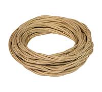 FANTON cavo elettrico tessile colore oro treccia seta 10mt 3G1.5 filo rivestito in tessuto vintage stile retrò per lampadari applique 93848-10