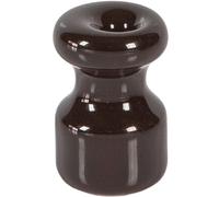 FANTON Isolatore in ceramica marrone Kit 6 isolatori Ø 16mm h 25 mm per installazioni cavo seta vintage completi di viti ottonate 89030BW