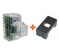 Fanton lampada emergenza led da incasso compatibile Gewiss System nero - 82882-G