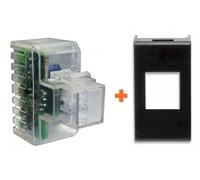 Fanton lampada emergenza led incasso compatibile Ave Noir nera - 82882-AN