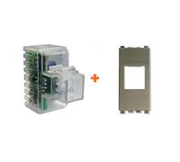 Fanton lampada notturna segna passo led compatibile Vimar Eikon grigio metallizz