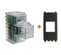 Fanton lampada notturna segnapassa led compatibile Vimar Eikon nera - 82883 - VN